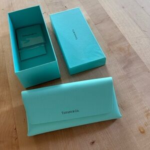 Tiffany and co sunglasses case and cleaning cloth